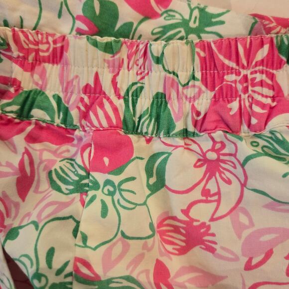 Vintage Lilly Pulitzer White Label Baggy Knee-Length Shorts, Self Belt, Sz 12 - Picture 8 of 10